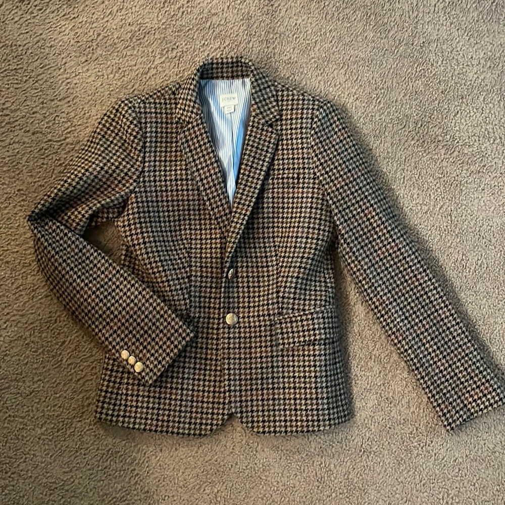 J Crew Houndstooth Blazer